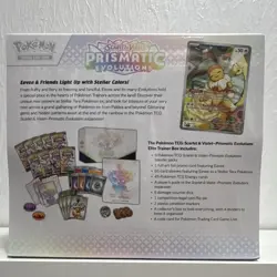 Pokemon TCG Scarlet & Violet Prismatic Evolutions ETB Eevee 9 Packs English - Image 3
