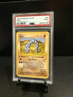 Pokemon Onix #56 1st Edition Base Set 1999 PSA 9 - Image 1