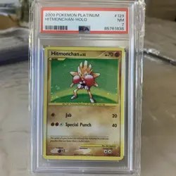 2009 POKEMON PLATINUM #129 HITMONCHAN-HOLO PSA 7 - Image 1