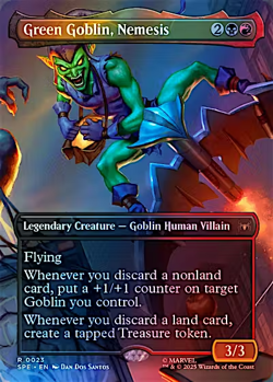 Green Goblin, Nemesis (Borderless) Spider-Man FOIL MTG Magic the Gathering - Image 1