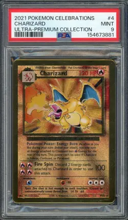 PSA 9 Charizard (Metal) Ultra Premium Collection Celebrations 4/102 Pokemon B2 - Image 1