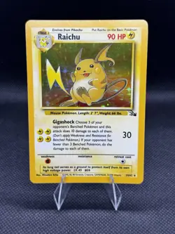 POKEMON TCG RAICHU 14/62 FOSSIL SET 1999 HOLO RARE UNLIMITED VTG WOTC - Image 1