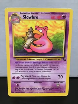 Slowbro 43/62 Uncommon Pokemon Fossil Unlimited - Image 1