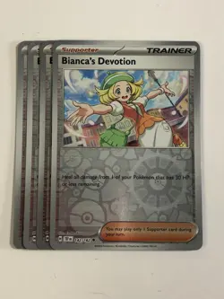 Pokemon TCG Temporal Forces 4x Playset Reverse Holo Bianca's Devotion 142/162 NM - Image 1