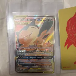 Pokemon TCG Eevee & Snorlax GX TAG TEAM Promo Holo SM169 270 HP 2019 - Image 2
