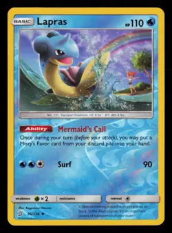 Lapras 36/236 Uncommon Unified Minds Pokemon Reverse Holo Near Mint - Image 1