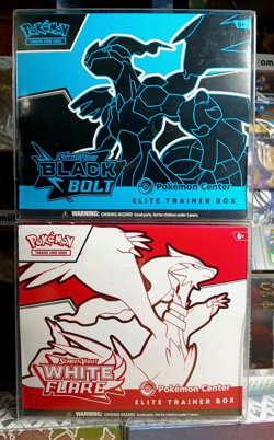 Black Bolt and White Flare POKEMON CENTER ETB Elite Trainer Box SEALED SET - Image 1