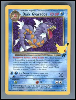 Dark Gyarados 8/82 Celebrations: Classic Collection Pokemon Holo DMG - Image 1