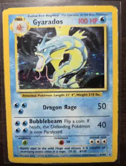 Gyarados 6/102 Base Set Holo Pokemon TCG 1999 - Image 1