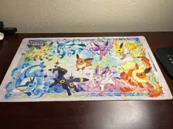 Pokemon TCG Prismatic Evolutions SPC Eeveelutions Playmat 24 x 14 in Multicolor - Image 1
