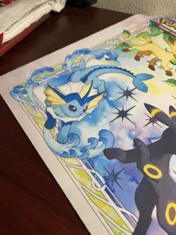 Pokemon TCG Prismatic Evolutions SPC Eeveelutions Playmat 24 x 14 in Multicolor - Image 2