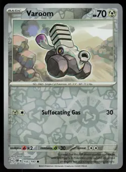 Varoom 155/197 Common Obsidian Flames Pokemon Reverse Holo Near Mint - Image 1