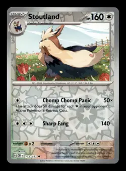 STOUTLAND 172/197 - REVERSE HOLO UC - OBSIDIAN FLAMES - NM/M - Image 1
