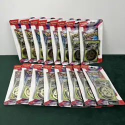 16 Pokemon TCG Scarlet & Violet Spidops Blister Pack Sealed w/ Coin & Booster - Image 1