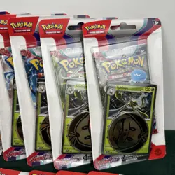 16 Pokemon TCG Scarlet & Violet Spidops Blister Pack Sealed w/ Coin & Booster - Image 4