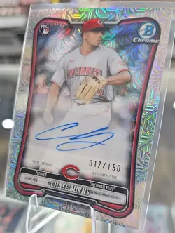 2026 Bowman Baseball Chase Burns RC Bowman Chrome Mojo Refractor Auto /150 - Image 2