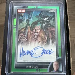 2026 Topps Chrome Marvel Comic Artist Mike Zeck AUTO Green 71 /99 Spider-Man - Image 2