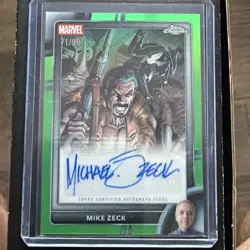 2026 Topps Chrome Marvel Comic Artist Mike Zeck AUTO Green 71 /99 Spider-Man - Image 3