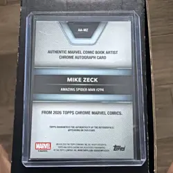 2026 Topps Chrome Marvel Comic Artist Mike Zeck AUTO Green 71 /99 Spider-Man - Image 4