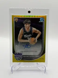 2025-26 Bowman Chrome - Maxime Raynaud Yellow Refractor Auto /75 RC - Image 1
