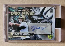 2025 Wild Card Tyler Shough Rookie Auto Alumination Dino-Might 1/2 (AU, RC) - Image 1