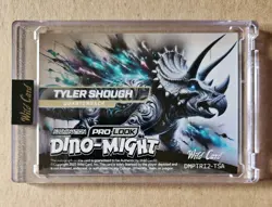 2025 Wild Card Tyler Shough Rookie Auto Alumination Dino-Might 1/2 (AU, RC) - Image 2