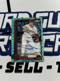2025 Topps Chrome Rookie Auto Aqua Wave RC Samuel Aldegheri 006/199 - Image 1