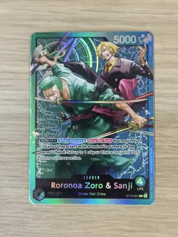One Piece TCG ST12-001 Roronoa Zoro & Sanji: Leader English Card - LP - Image 1