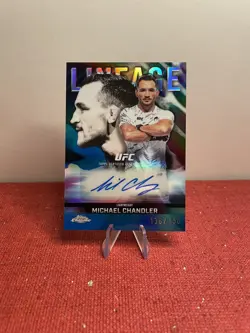 2026 Topps Chrome UFC Chrome Lineage Blue #CCA-MC Michael Chandler Auto /150 - Image 1