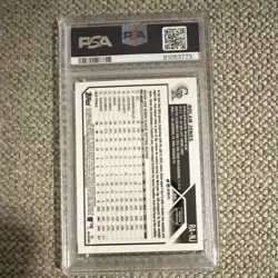 2023 Topps Chrome Nolan Jones #RA-NJ RC Auto Purple Refractor /250 PSA 9 - Image 2