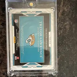 Panini 22 Trevor Lawrence Jaguars Team Trademarks Logo patch auto 3/3 ULTRA RARE - Image 2