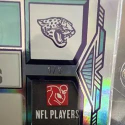 Panini 22 Trevor Lawrence Jaguars Team Trademarks Logo patch auto 3/3 ULTRA RARE - Image 3