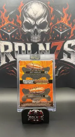 Wild Card 2026 Fantasy Football Atompunk Dual Auto 1/1 Aguilar/Brazzell #FAPDA - Image 3