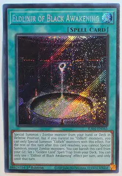 Yugioh Eldlixir of Black Awakening RA05-EN065 Secret Rare 1st Edition - Image 1