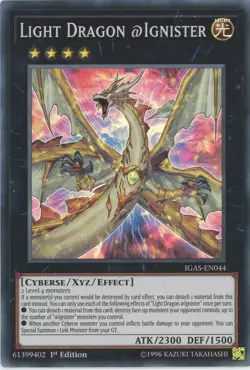 Yugioh Light Dragon @ Ignister IGAS-EN044 Super Rare NM - Image 1