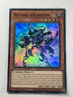 Wizard @Ignister ALIN-EN001 Super Rare 1st Edition YuGiOh Card - Image 1