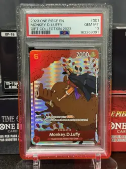 Bandai 2023 One Piece CCG EN Monkey D. Luffy P-001 Promo Foil PSA 10 - Image 1
