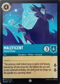 150/204 MALEFICENT SINISTER VISITOR THE FIRST CHAPTER COMMON DISNEY LORCANA CARD - Image 1