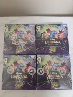 Disney Lorcana Attack of the Vine Japanese Booster Box Factory Sealed Lot of 4 - Image 1