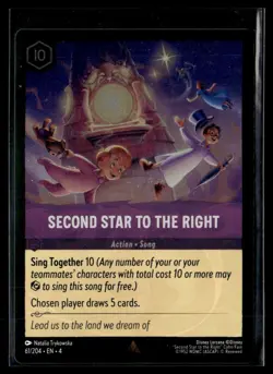 Disney Lorcana Ursula's Return Second Star To The Right Foil 61/204 - Image 1