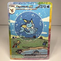 Pokemon Bubble Vaporeon Special Doujin Art Starry Holo Card - Image 1