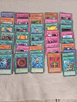 Vintage Yu-Gi-Oh Cards Lot of 41 Retro 2000s Estate Find Jinzo Monster Reborn - Image 1