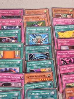 Vintage Yu-Gi-Oh Cards Lot of 41 Retro 2000s Estate Find Jinzo Monster Reborn - Image 3