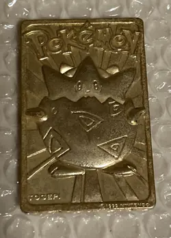 1999 Pokemon Burger King Togepi 23K Gold Plated Limited Edition Card - Image 1