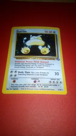 Unlimited Snorlax Holofoil Holo Foil Pokemon Card Read Description - Image 1