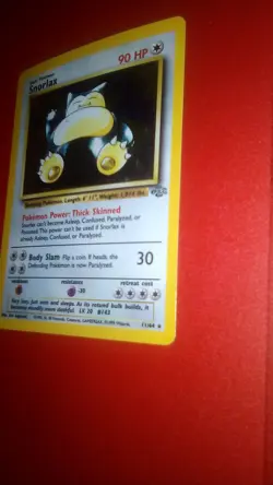 Unlimited Snorlax Holofoil Holo Foil Pokemon Card Read Description - Image 2