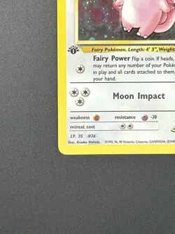 NM 1st Edition Erika's Clefable 3/132 Gym Heroes Holo WOTC Pokemon Card - Image 4