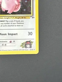 NM 1st Edition Erika's Clefable 3/132 Gym Heroes Holo WOTC Pokemon Card - Image 5