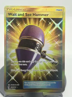 Pokemon TCG Wait and See Hammer (Secret) 236/214 SM Lost Thunder Secret Rare NM - Image 1
