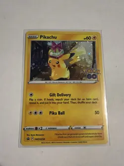 Pokemon TCG Pokemon GO Pikachu Holo Promo 3-Card Lot SWSH234 Black Star Promo - Image 3